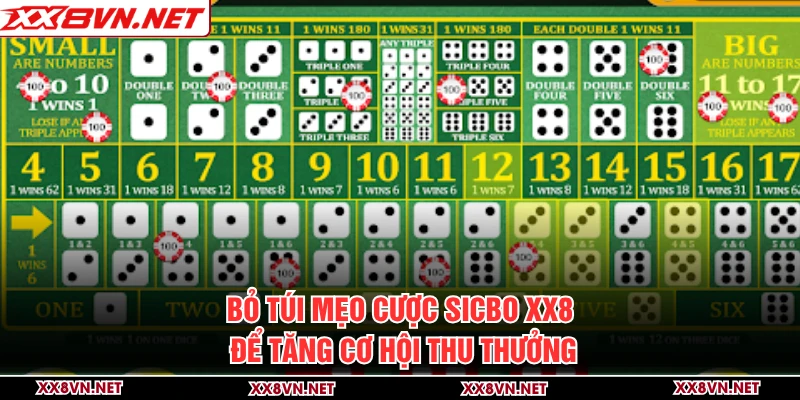 Bỏ túi mẹo cược sicbo XX8 để tăng cơ hội thu thưởng